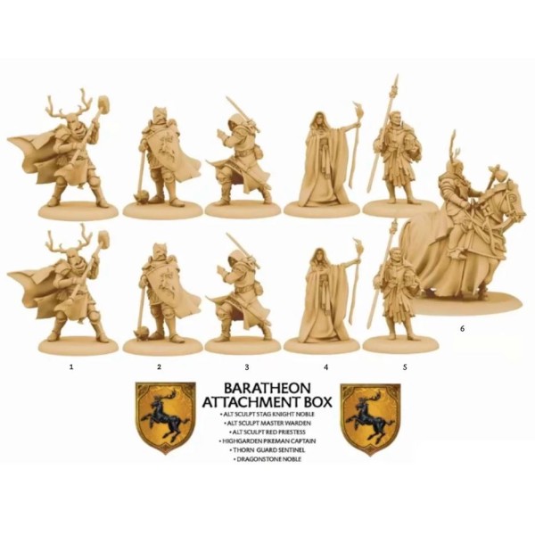 A Song of Ice and Fire - Tabletop Miniatures Game - Baratheon Attachments #1 