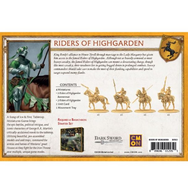 A Song of Ice and Fire - Tabletop Miniatures Game - Baratheon - Riders of Highgarden