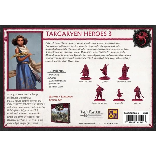 A Song of Ice and Fire - Tabletop Miniatures Game - Targaryen Heroes 3