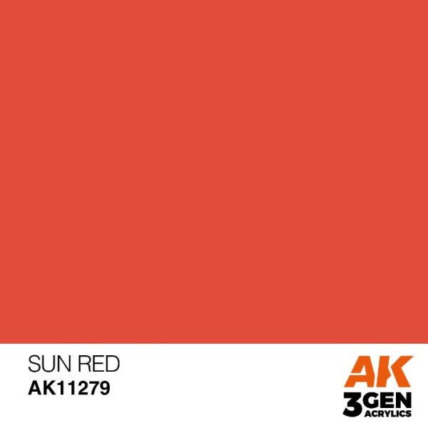 AK Interactive - 3rd Generation Acrylics 17ml - SUN RED – Colour Punch