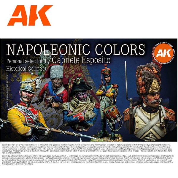 AK Interactive - 3rd Generation Acrylics Set - GABRIELE ESPOSITO – SIGNATURE SET NAPOLEONIC COLOURS