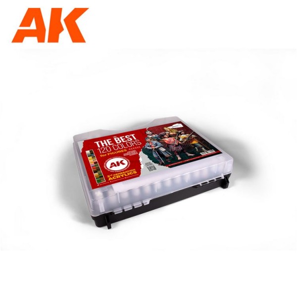 AK Interactive 3rd Generation Acrylics - Briefcase Set - THE BEST 120 COLORS FOR HISTORICAL FIGURES