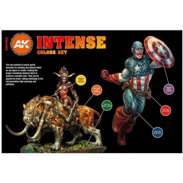 AK Interactive - 3rd Generation Acrylics Set - Intense Colors