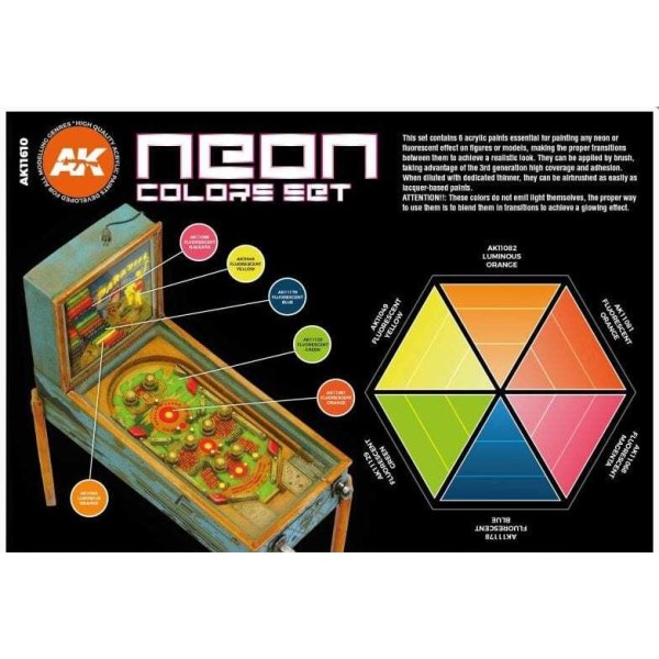 AK Interactive - 3rd Generation Acrylics Set - Neon Colors