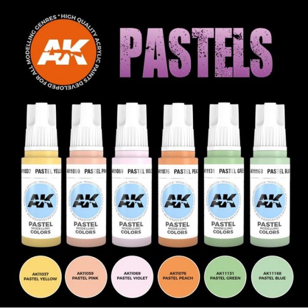 AK Interactive - 3rd Generation Acrylics Set - PASTEL COLORS