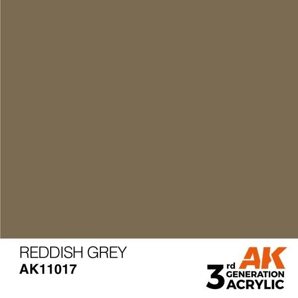 AK Interactive - 3rd Generation Acrylics 17ml - REDDISH GREY – STANDARD