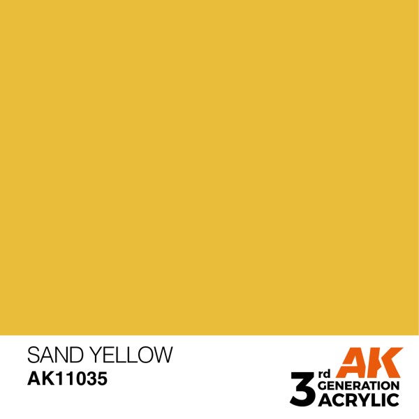 AK Interactive - 3rd Generation Acrylics 17ml - SAND YELLOW – STANDARD