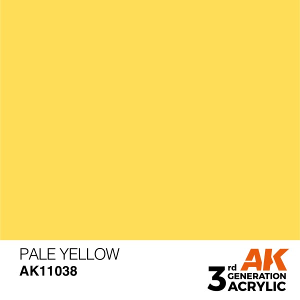 AK Interactive - 3rd Generation Acrylics 17ml - PALE YELLOW – STANDARD