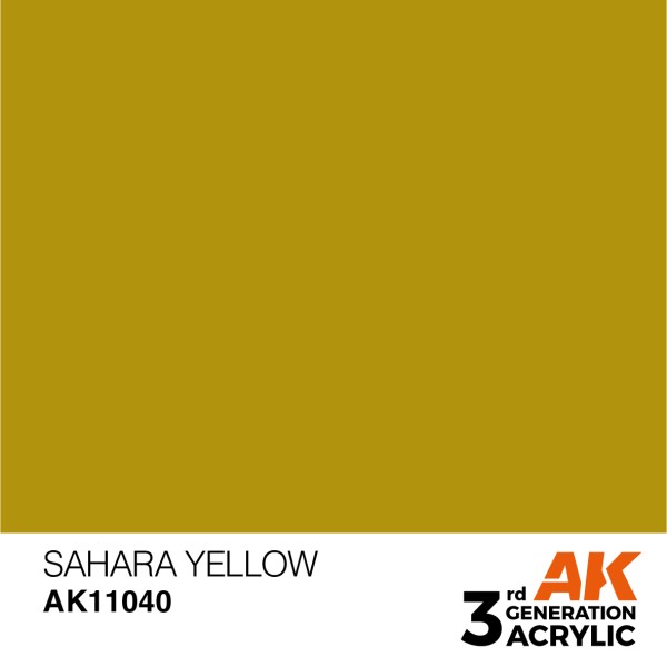 AK Interactive - 3rd Generation Acrylics 17ml - SAHARA YELLOW – STANDARD