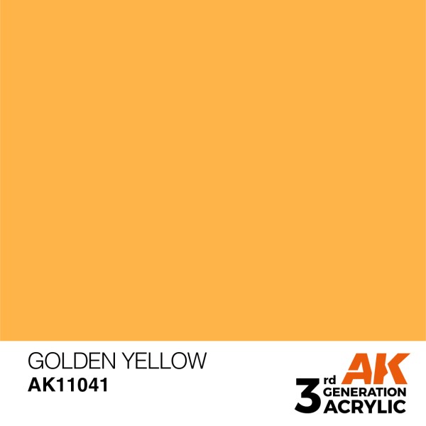 AK Interactive - 3rd Generation Acrylics 17ml - GOLDEN YELLOW – STANDARD