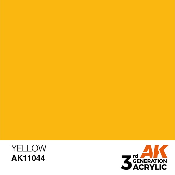 AK Interactive - 3rd Generation Acrylics 17ml - YELLOW – STANDARD