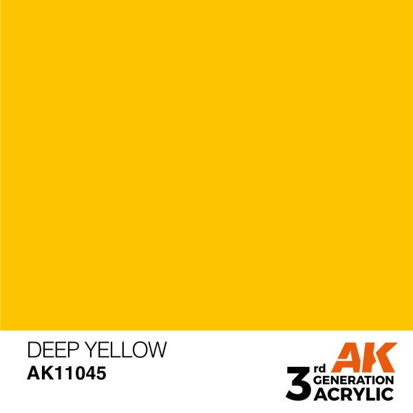 AK Interactive - 3rd Generation Acrylics 17ml - DEEP YELLOW - Intense