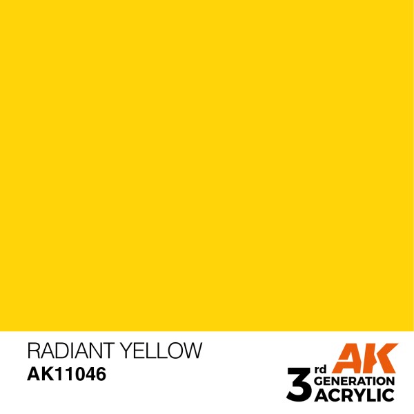 AK Interactive - 3rd Generation Acrylics 17ml - RADIANT YELLOW – STANDARD