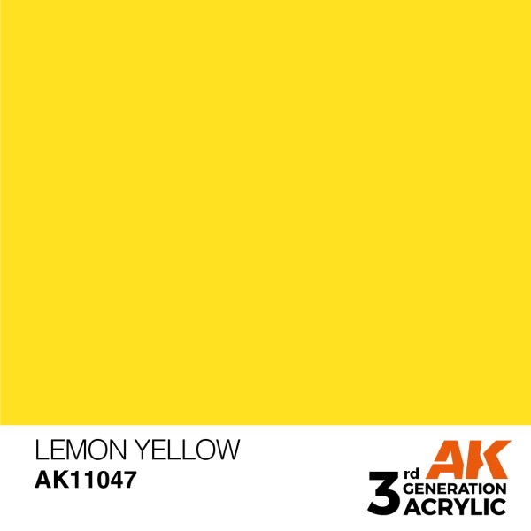 AK Interactive - 3rd Generation Acrylics 17ml - LEMON YELLOW – STANDARD