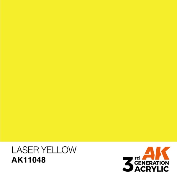 AK Interactive - 3rd Generation Acrylics 17ml - LASER YELLOW – STANDARD