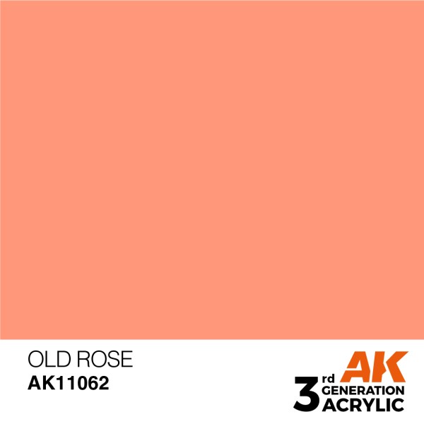 AK Interactive - 3rd Generation Acrylics 17ml - OLD ROSE – STANDARD