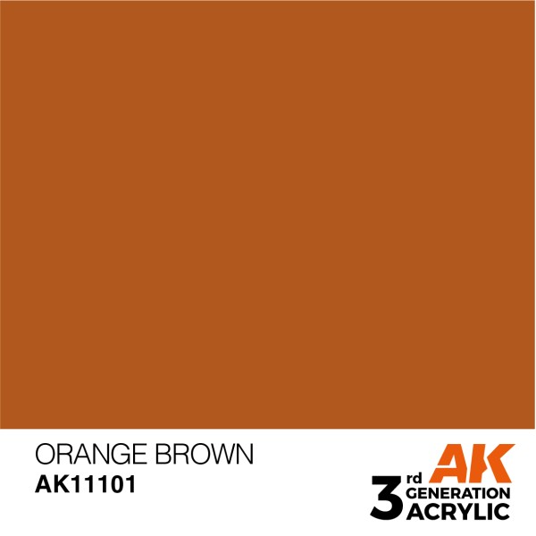 AK Interactive - 3rd Generation Acrylics 17ml - ORANGE BROWN – STANDARD