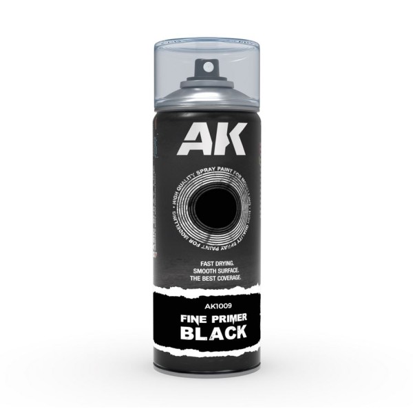 AK Interactive - Spray Primer - Fine Black 400ml (In-store / Pick-up only)