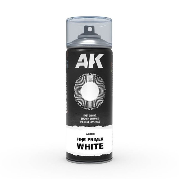 AK Interactive - Spray Primer - Fine WHITE 400ml (In-store / Pick-up only)