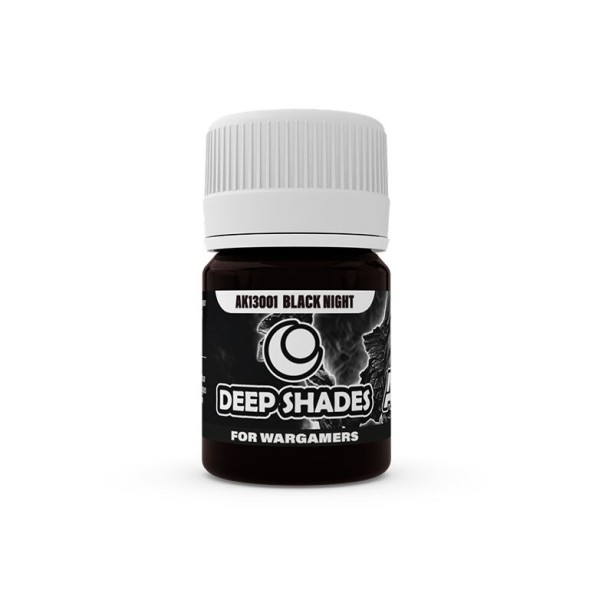 AK Interactive - DEEP SHADES ACRYLIC WASHES - BLACK NIGHT 30ML