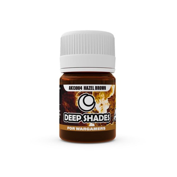 AK Interactive - DEEP SHADES ACRYLIC WASHES - HAZEL BROWN 30ML