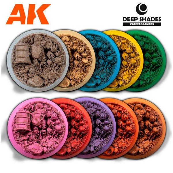 AK Interactive - DEEP SHADES ACRYLIC WASHES - PURE GRIME 30ML