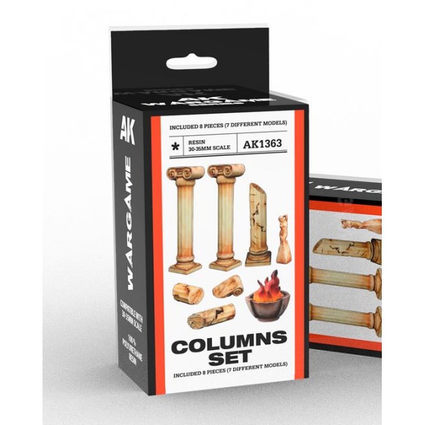 AK Interactive - SCENOGRAPHY WARGAME SERIES - COLUMNS SET (30-35mm)