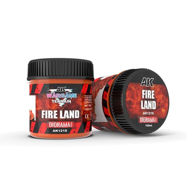 AK Interactive - Wargame Terrain and Basing Effects - FIRE LAND (100ml)