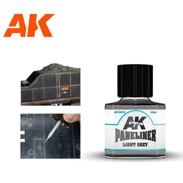 AK Interactive - Paneliner - Light grey - 40ml