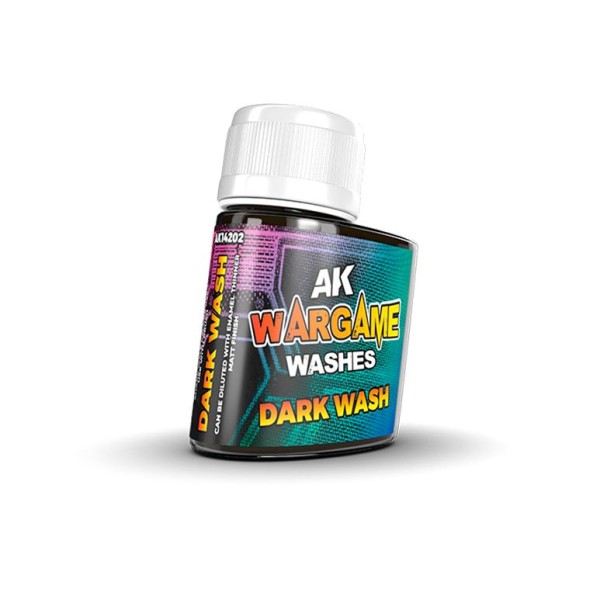 AK INTERACTIVE - WARGAME WASHES - DARK WASH (ENAMEL)