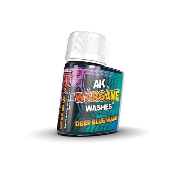 AK INTERACTIVE - WARGAME WASHES - DEEP BLUE (ENAMEL)