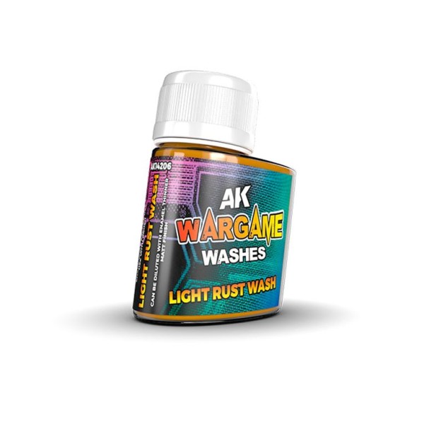 AK INTERACTIVE - WARGAME WASHES - LIGHT RUST (ENAMEL)