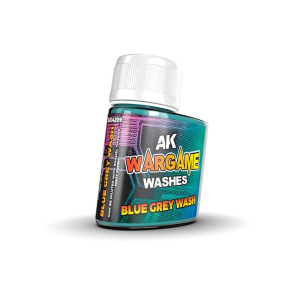 AK INTERACTIVE - WARGAME WASHES - BLUE GREY (ENAMEL)