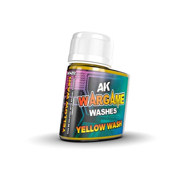 AK INTERACTIVE - WARGAME WASHES - YELLOW WASH (ENAMEL)