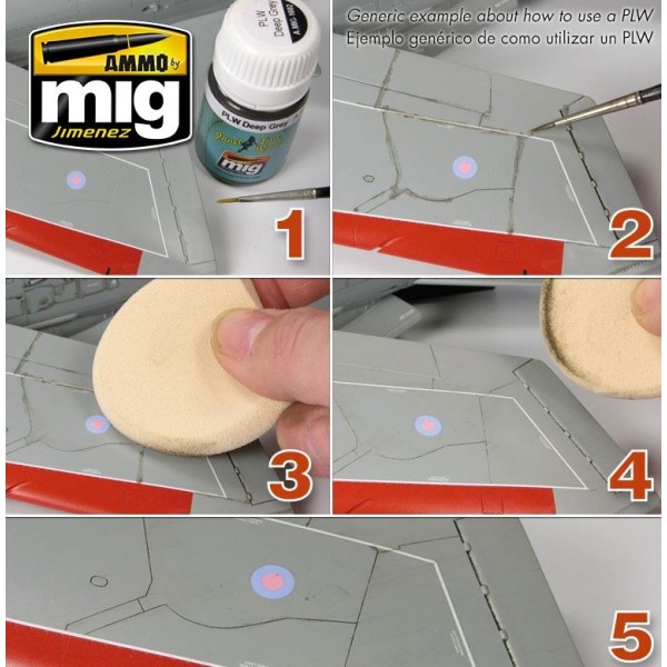 Mig - AMMO - Panel Line Washes - SHADOW FOR DESERT BROWN