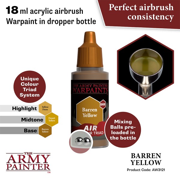 The Army Painter - Warpaints AIR - Barren Yellow