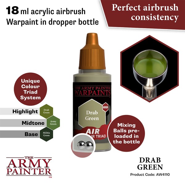 The Army Painter - Warpaints AIR - Drab Green