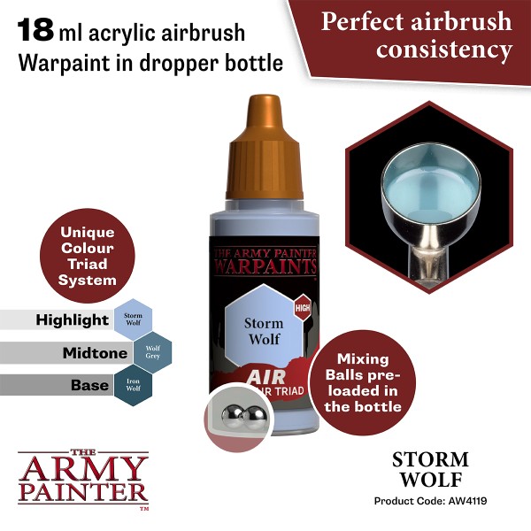 The Army Painter - Warpaints AIR - Storm Wolf