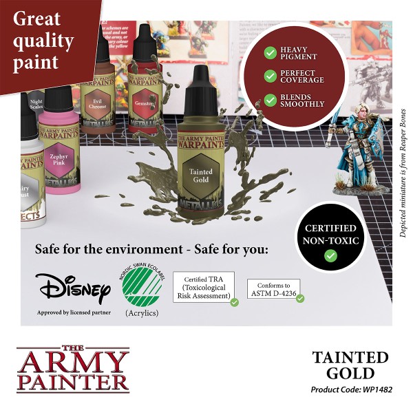 Clearance - The Army Painter - Warpaints - Metallics - Tainted Gold