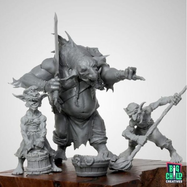 Big Child Creatives - 75mm Figures - Pirates of the Storm Coast - Gugh Jin the Troll Cleaner