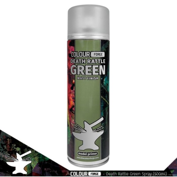 Colour Forge Sprays: Death Rattle Green - Model Primer - 500ml (In-store / Pick-up only)