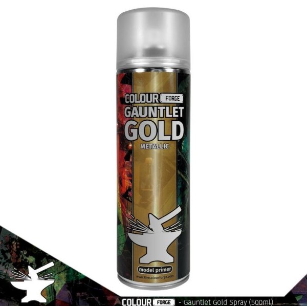 Colour Forge Sprays: Gauntlet Gold - Model Primer - 500ml (In-store / Pick-up only)