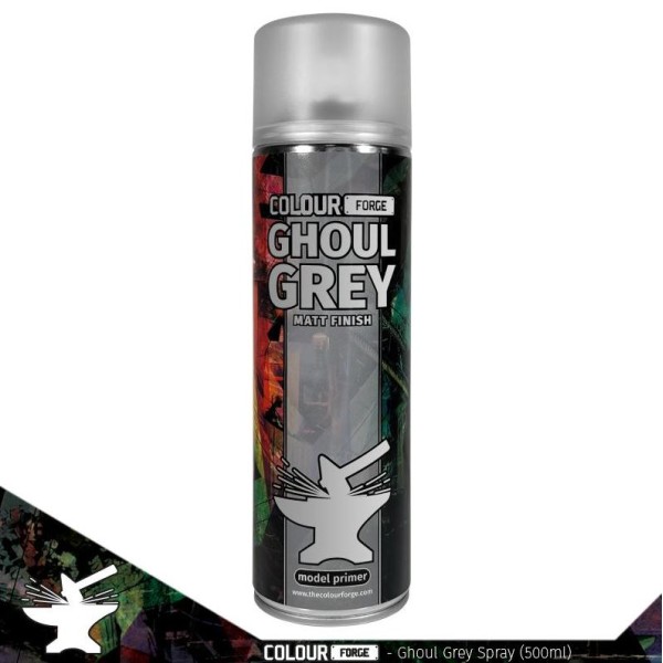 Colour Forge Sprays: Ghoul Grey - Model Primer - 500ml (In-store / Pick-up only)