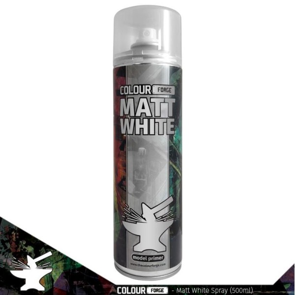 Colour Forge Sprays: Matt White - Model Primer - 500ml (In-store / Pick-up only)