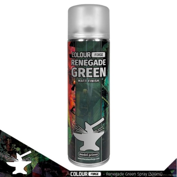 Colour Forge Sprays: Renegade Green - Model Primer - 500ml (In-store / Pick-up only)