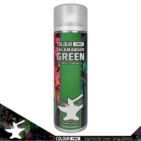 Colour Forge Sprays: Salamander Green - Model Primer - 500ml (In-store / Pick-up only)