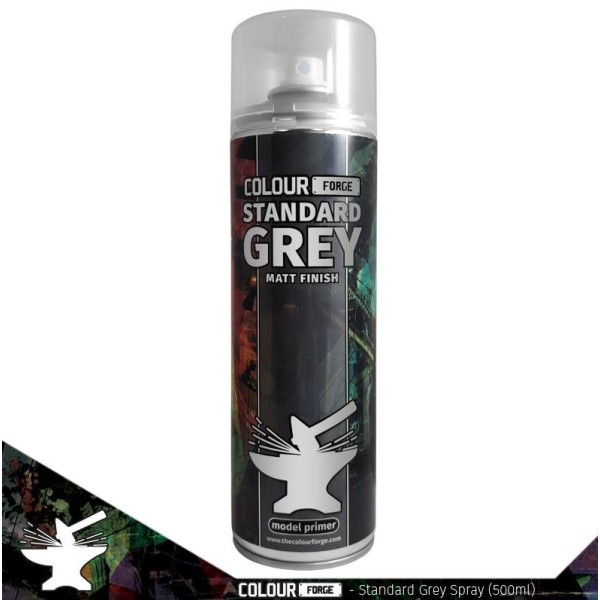 Colour Forge Sprays: Standard Grey - Model Primer - 500ml (In-store / Pick-up only)