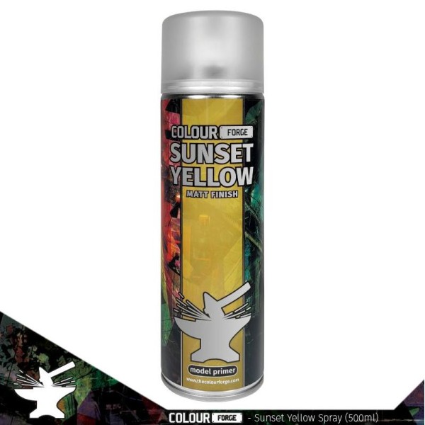 Colour Forge Sprays: Sunset Yellow - Model Primer - 500ml (In-store / Pick-up only)