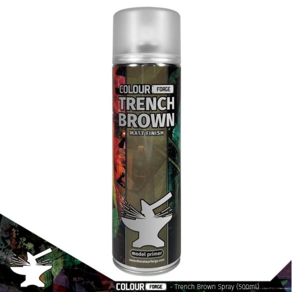 Colour Forge Sprays: Trench Brown - Model Primer - 500ml (In-store / Pick-up only)