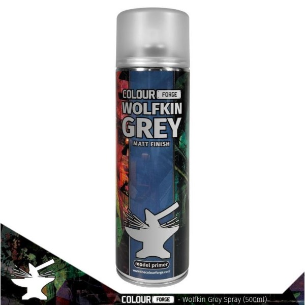 Colour Forge Sprays: Wolfkin Grey - Model Primer - 500ml (In-store / Pick-up only)